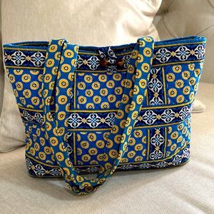Vera Bradley shoulder bag retired design blue yellow